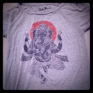 Lucky brand grey elephant t-shirt